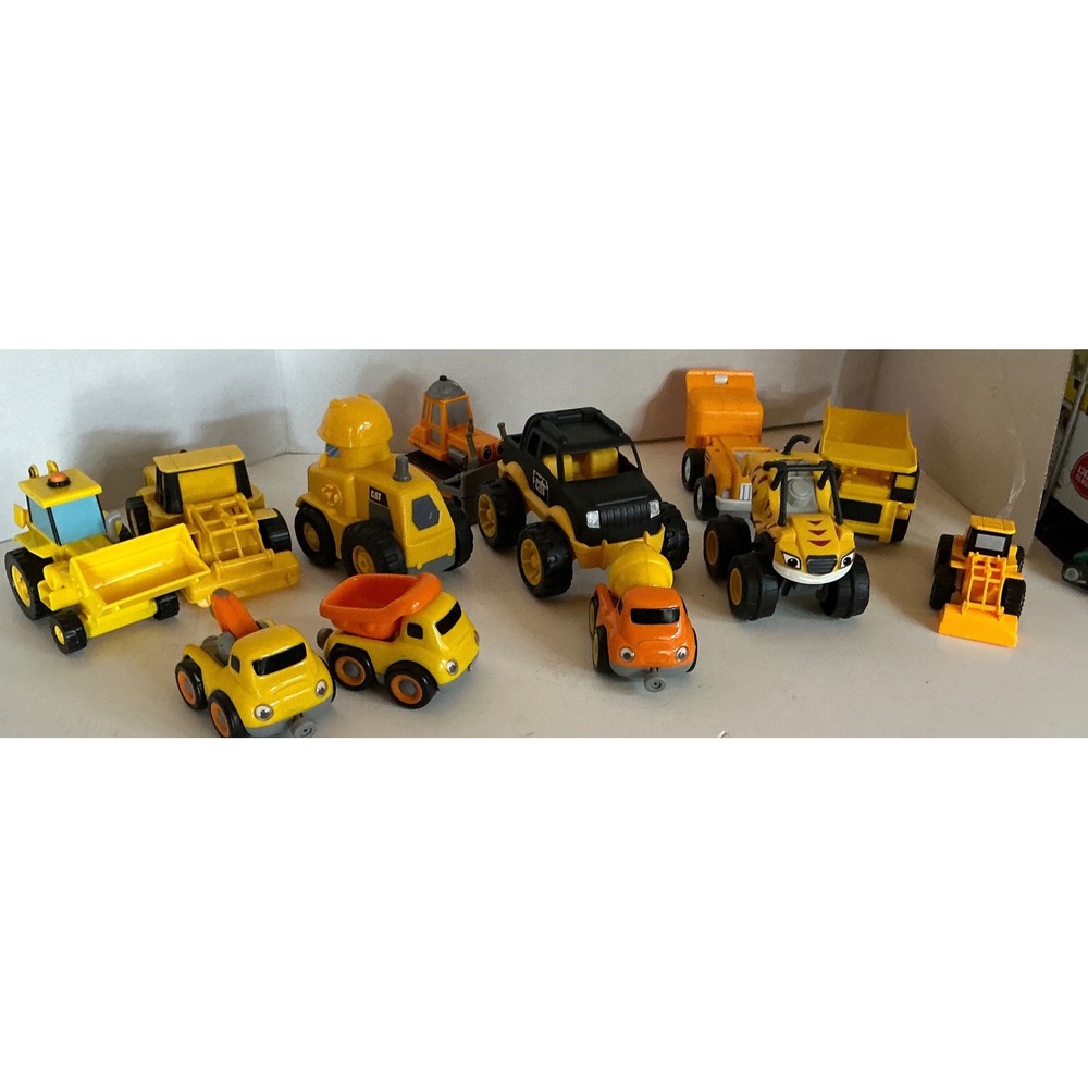 CAT Buddy L Toy Construction Vehicle Lot Dump Truck Bulldozer Cement Mixer Toy
